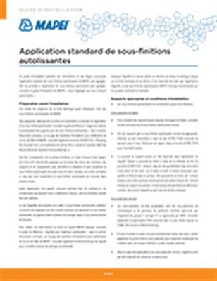 Application standard de sous-finitions autolissantes